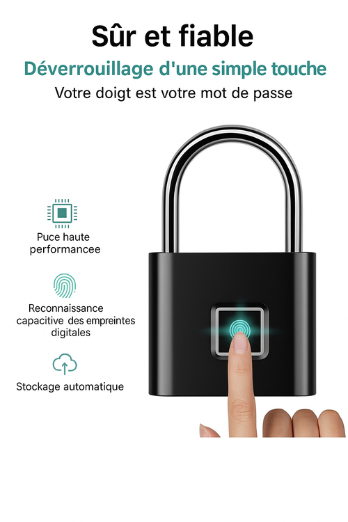 Cadenas connecté NeoLock à empreinte digitale
